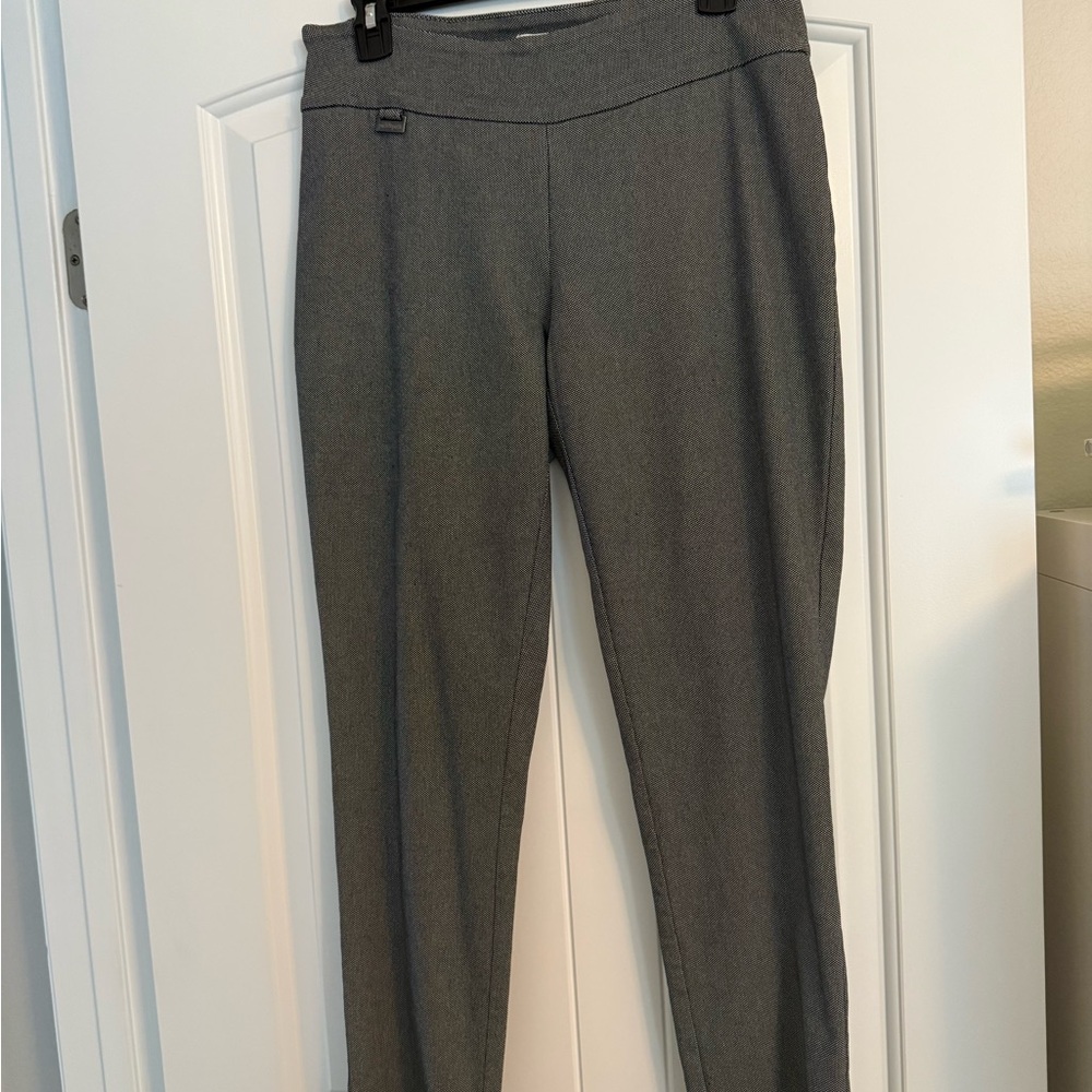 Peck & Peck Black &White Straight Leg Pants